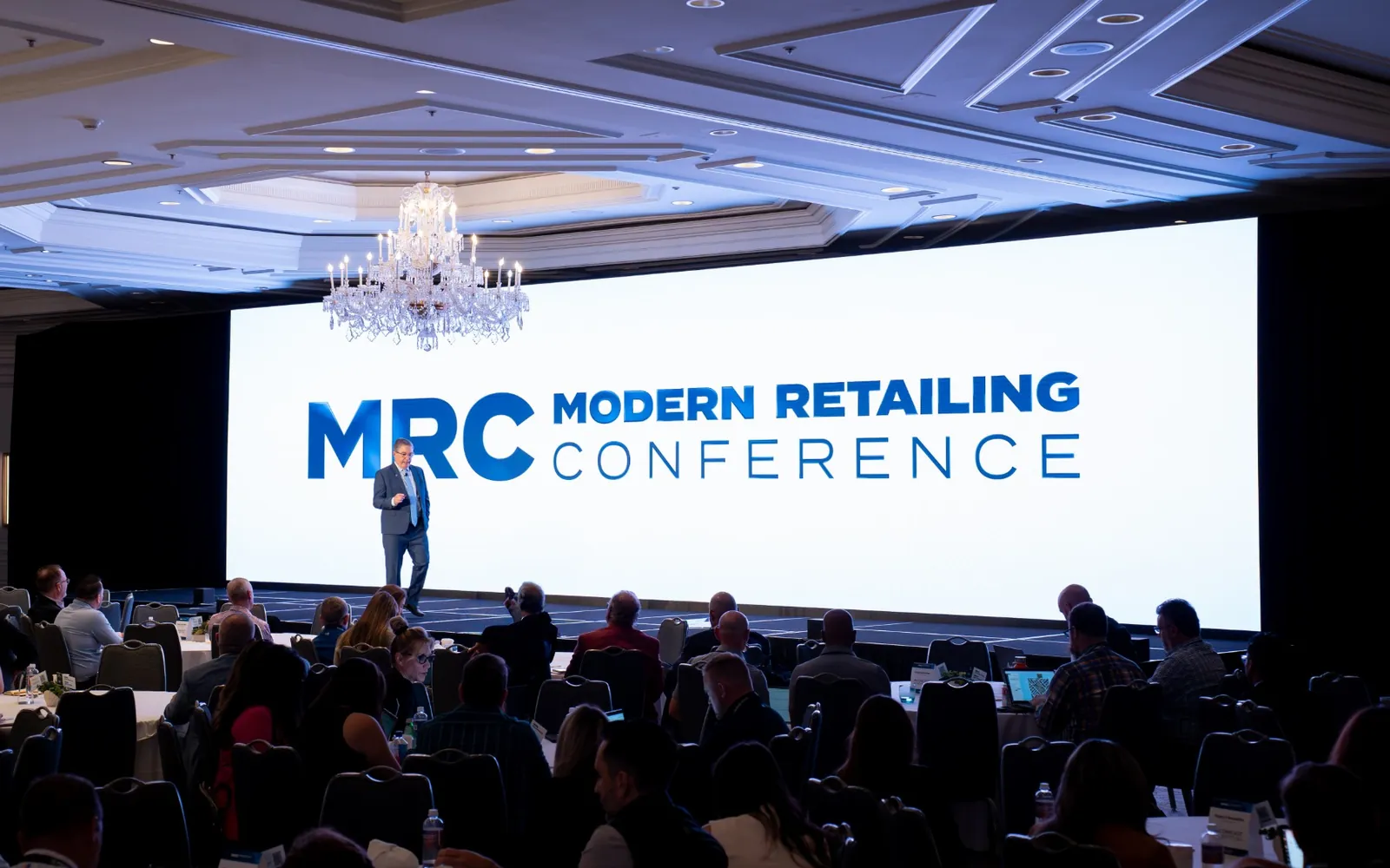 Brian Pasch on stage at the Modern Retailing Conference